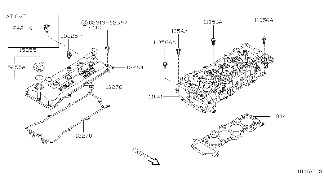 NISSAN 11044-99B05 - Tiiviste, sylinterikansi inparts.fi