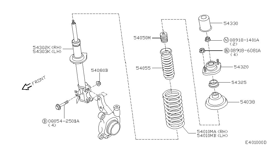 NISSAN 543036F625 - Iskunvaimennin inparts.fi