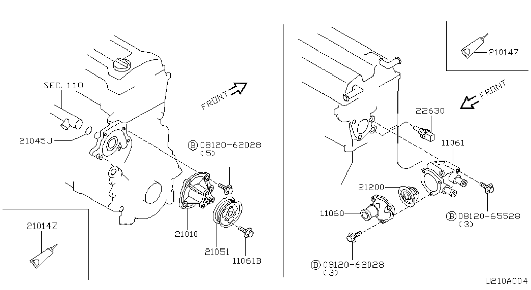 NISSAN 21010-1F700 - Vesipumppu inparts.fi