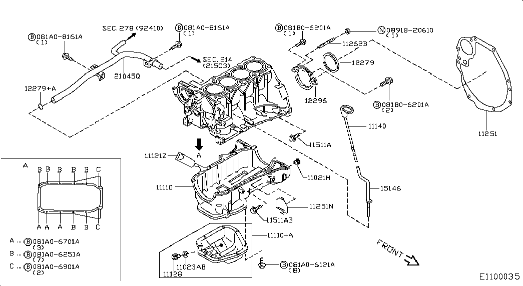 NISSAN 11026-BX000 - Tiiviste, öljynlaskutulppa inparts.fi