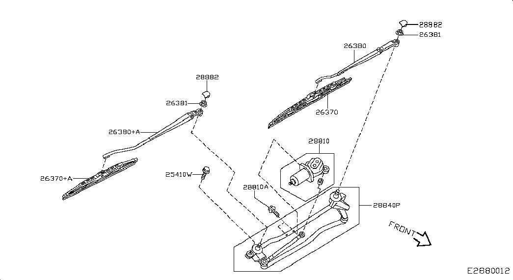 NISSAN 28890-AX610 - Pyyhkijänsulka inparts.fi