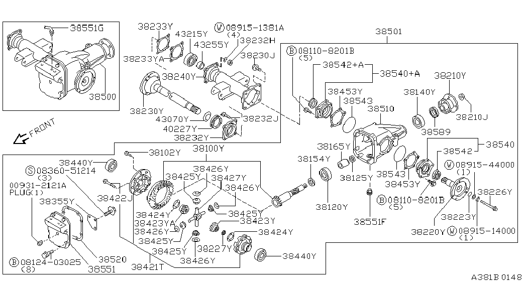 NISSAN 43255-H1000 - Pyöränlaakerisarja inparts.fi