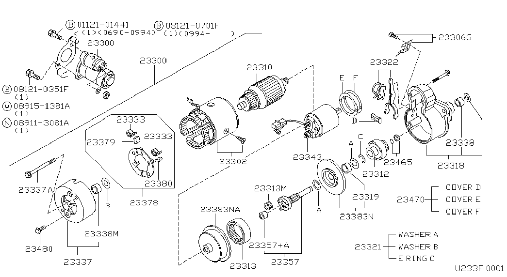 NISSAN 2330250Y01 - Käynnistinmoottori inparts.fi