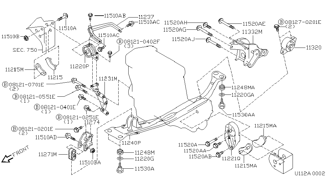 NISSAN 1124851E01 - Vaimennuskumi, jousitus inparts.fi