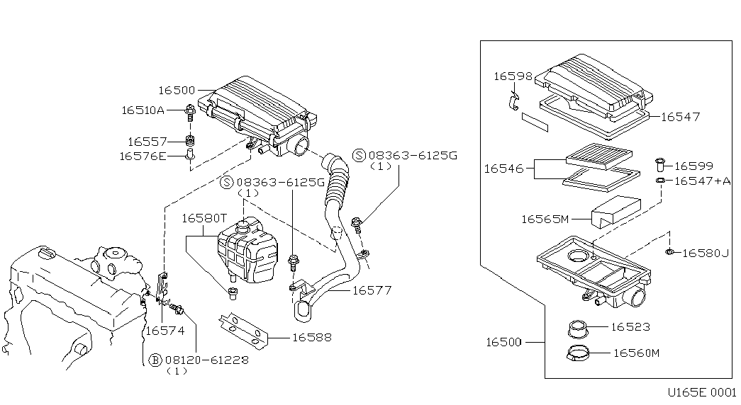 NISSAN 16546-73C11 - Ilmansuodatin inparts.fi