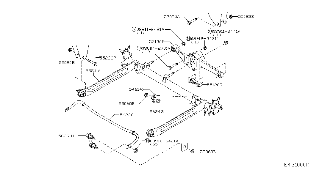 Hyundai 562610E000 - Tanko, kallistuksenvaimennin inparts.fi