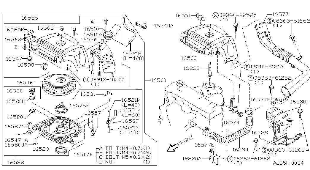 NISSAN 16546-77A10 - Ilmansuodatin inparts.fi