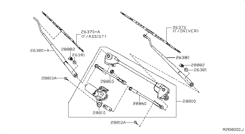 NISSAN 28890EB400 - Pyyhkijänsulka inparts.fi