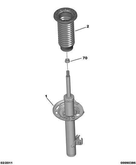 TOYOTA B0 006 744 80 - FRONT SUSPENSION SHOCK-ABSORB; LEFT inparts.fi