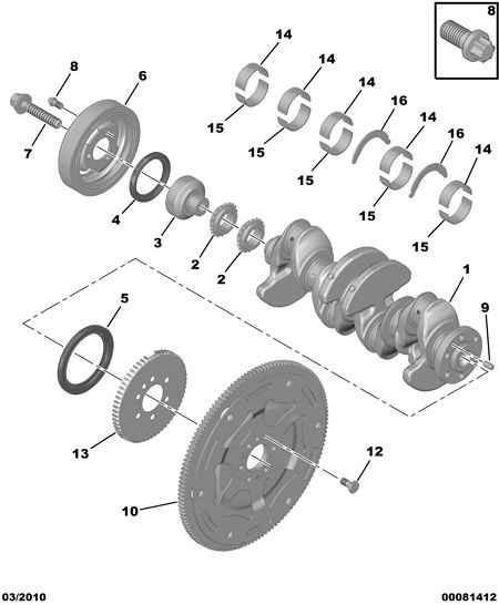 Opel V7 638 551 80 - Hihnapyörä, kampiakseli inparts.fi