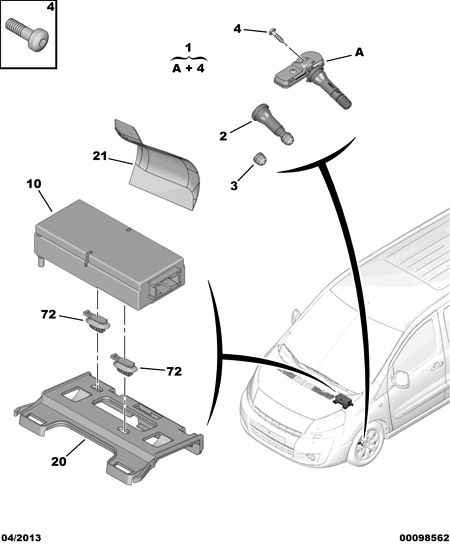 FIAT 96 771 305 80 - Pyöräanturi, rengaspaine inparts.fi