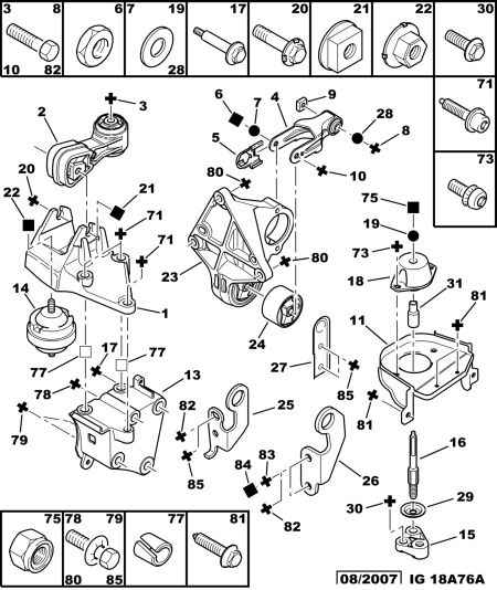 PEUGEOT 1844.82 - Moottorin tuki inparts.fi