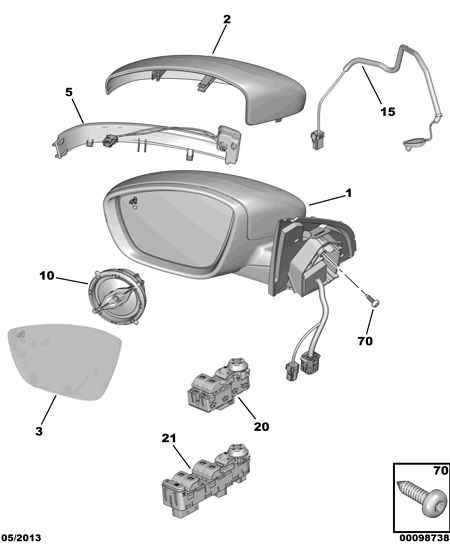 PEUGEOT 16 107 075 80 - Ulkopeili inparts.fi