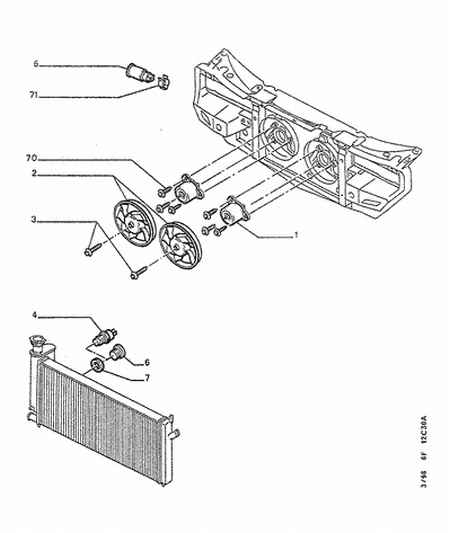 CITROËN 1264.44 - Lämpökytkin, jäähdyttimen puhallin inparts.fi