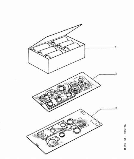 PEUGEOT 0197.E1 - Tiivistesarja, sylinterikansi inparts.fi