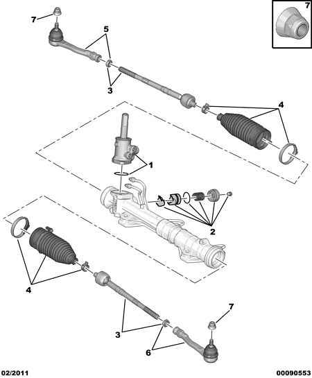 PEUGEOT 3812.F2 - Raidetangon pää, suora inparts.fi