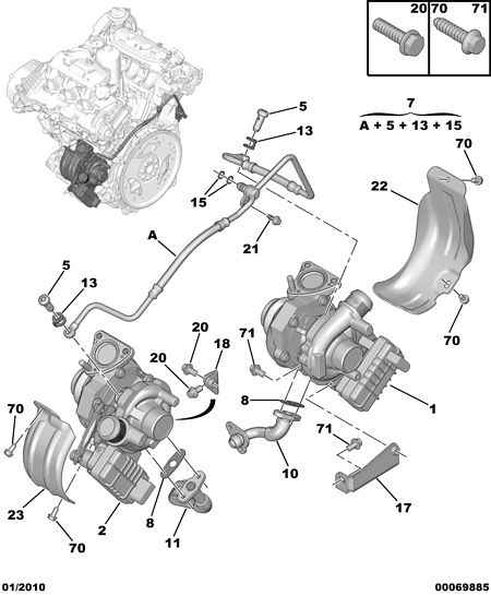 FORD 0375 K3 - Asennussarja, turboahdin inparts.fi