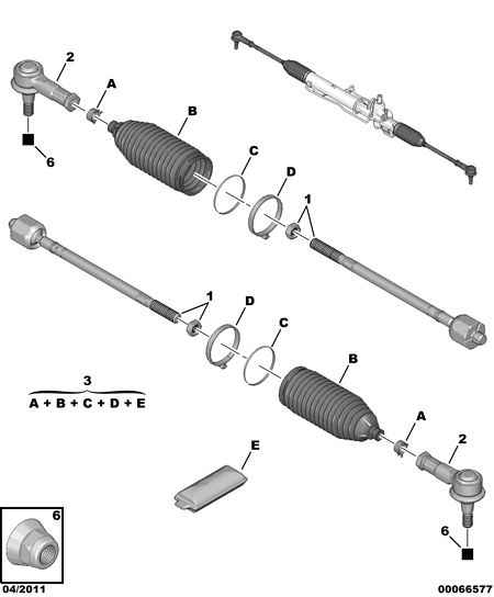 PEUGEOT 3812.E2 - Raidetangon pää, suora inparts.fi