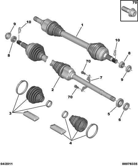 CITROËN 3293.C3 - Paljekumi, vetoakseli inparts.fi