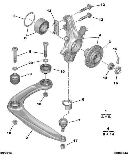 PEUGEOT 3640.73 - Raidetangon pää inparts.fi