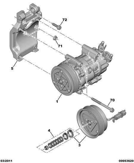 CITROËN 6453.QJ - Kompressori, ilmastointilaite inparts.fi