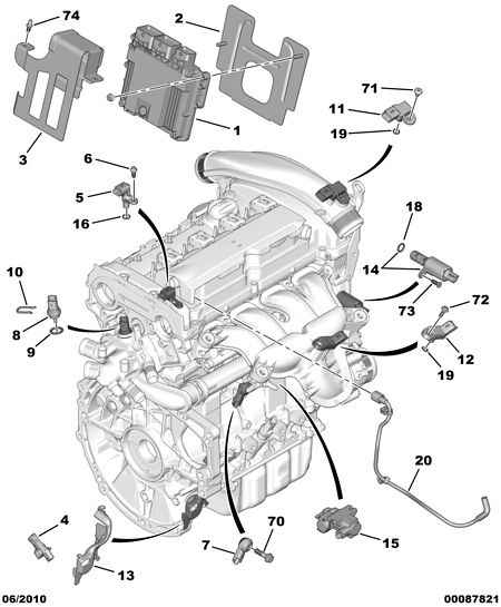 PEUGEOT (DF-PSA) 1338 F3 - Tunnistin, jäähdytysnesteen lämpötila inparts.fi