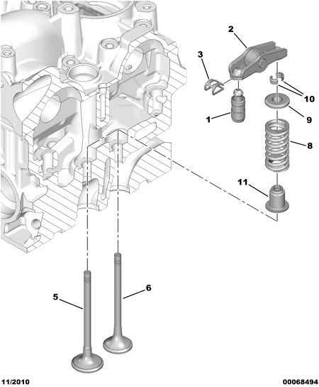 PEUGEOT 0956.58 - Tiiviste, venttiilivarsi inparts.fi