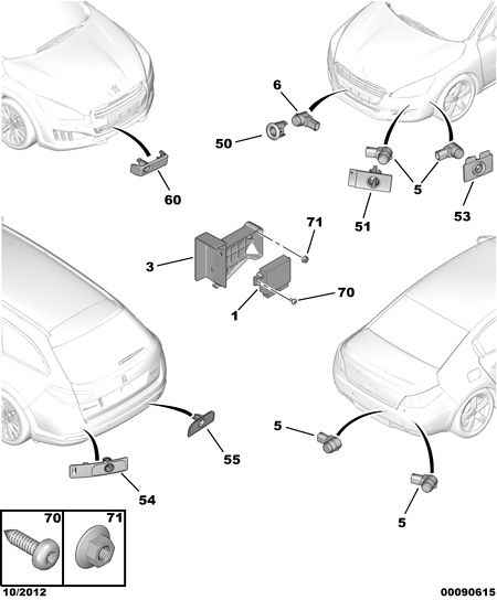 PEUGEOT 6590 QS - Sensori, pysäköintitutka inparts.fi