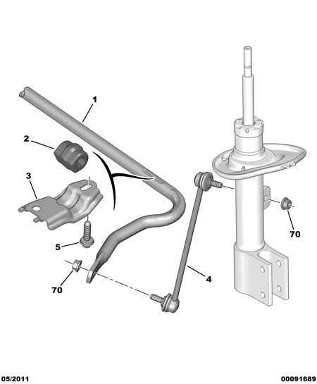 CITROËN 5087 62 - Tanko, kallistuksenvaimennin inparts.fi