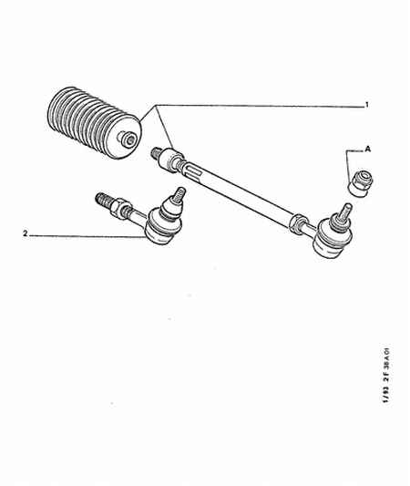 PEUGEOT 3812.95 - Raidetangon pää, suora inparts.fi