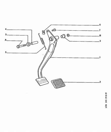 CITROËN 2130 10 - Poljinpäällyste, kytkinpoljin inparts.fi