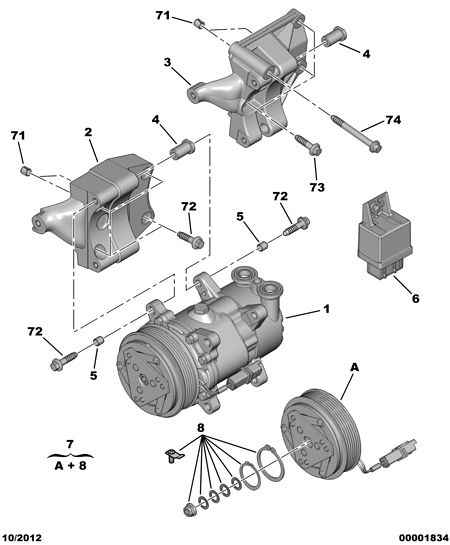 CITROËN 6453.CN - Kompressori, ilmastointilaite inparts.fi