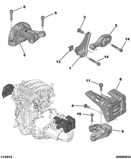 CITROËN 96 767 805 80 - Moottorin tuki inparts.fi