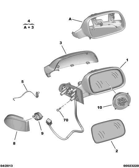 PEUGEOT 8151 HA - Peililasi, ulkopeili inparts.fi