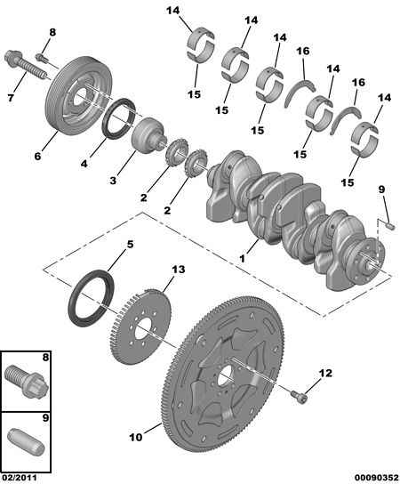 Opel 0515-T2 - Hihnapyörä, kampiakseli inparts.fi