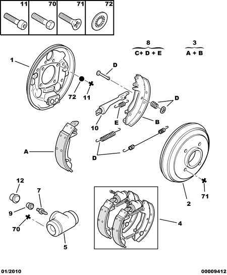 CITROËN 4308 53 - Tarvikesarja, jarrukengät inparts.fi