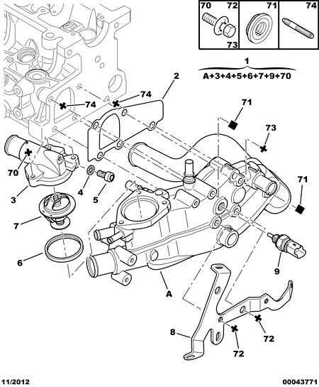 CITROËN 1336.P2 - Jäähdytysnesteputki inparts.fi