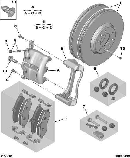 FIAT 16 077 303 80 - Ohjainhylsysarja, jarrusatula inparts.fi