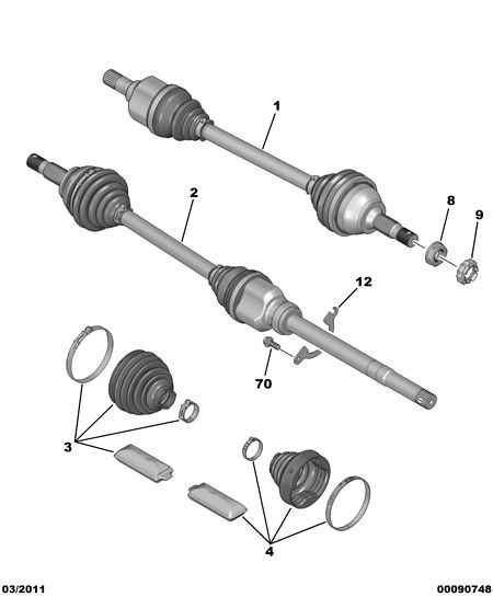 PEUGEOT 16 070 201 80 - Vetoakseli inparts.fi