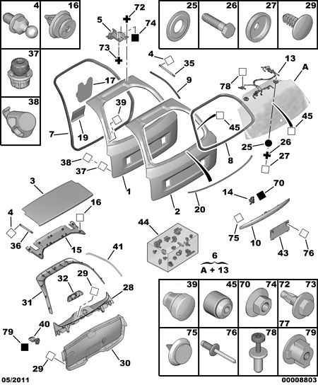 PEUGEOT 8731.K5 - Kaasujousi, takalasi inparts.fi