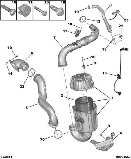 PEUGEOT (DF-PSA) 96 749 588 80 - Ilmamassamittari inparts.fi