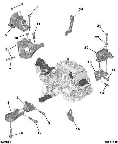 PEUGEOT 1846.C2 - Moottorin tuki inparts.fi