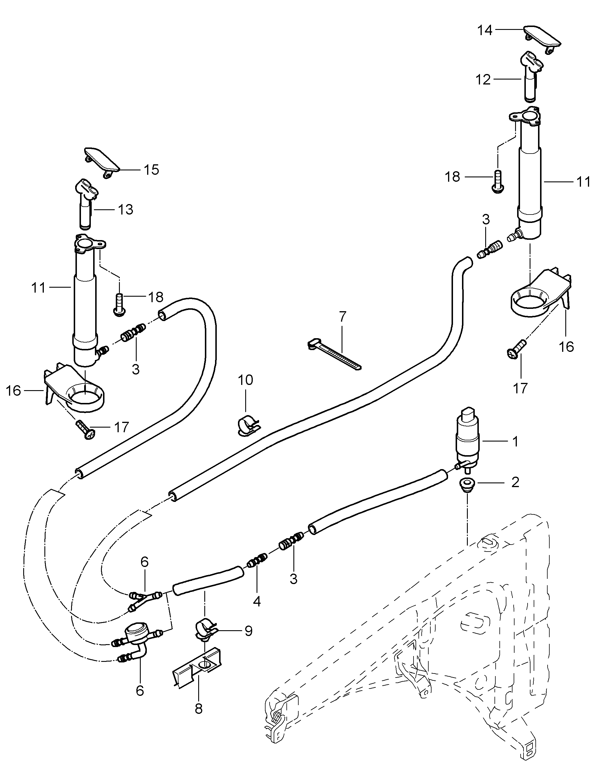 Porsche 955 624 502 00 - Ajovalojenpesu-pumppu inparts.fi