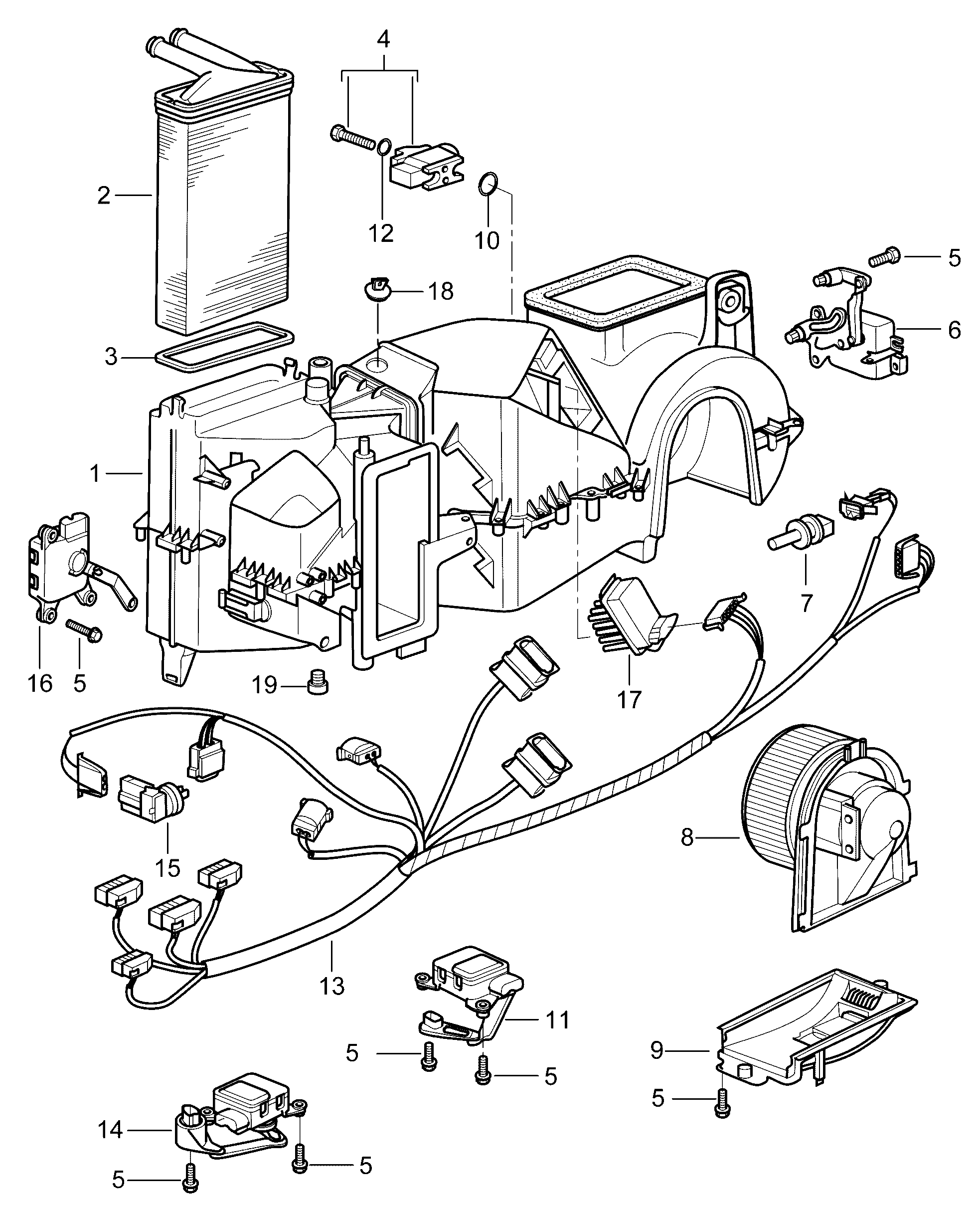 Skoda 1J0 907 543 B - Tunnistin, sisäilmalämpötila inparts.fi