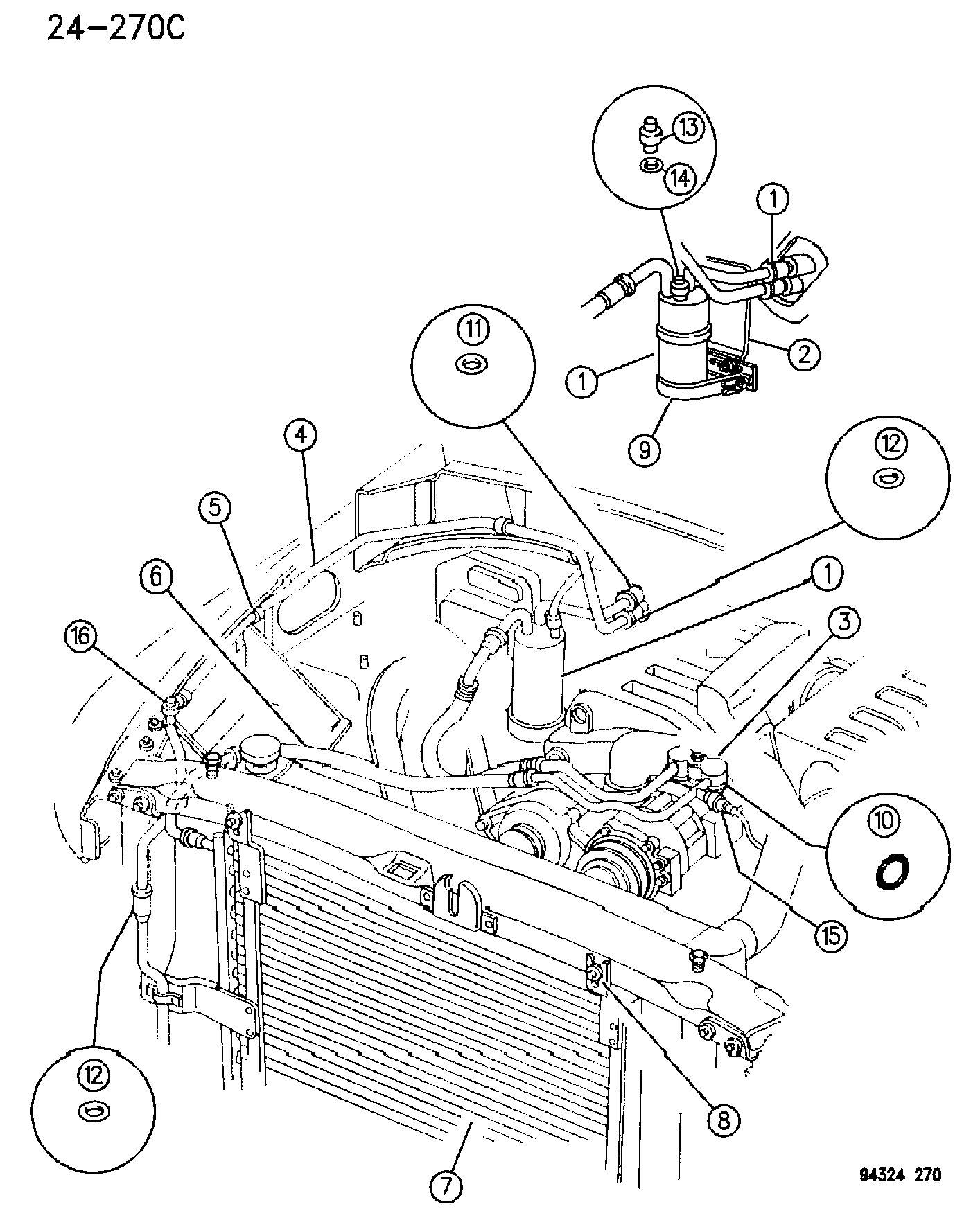 Chrysler 474 1652 - O-RING, CUT-OUT SWITCH inparts.fi