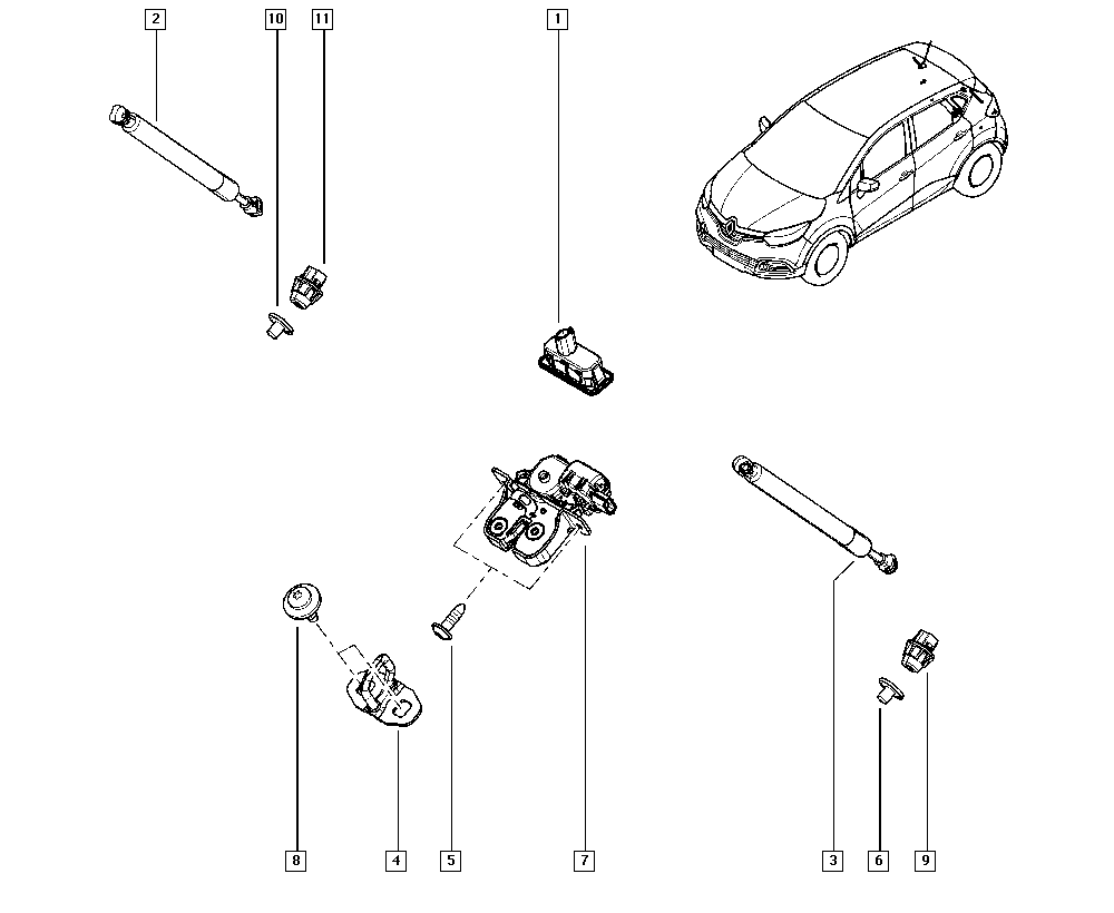 RENAULT 8200076256 - Kytkin, ovenlukitus inparts.fi