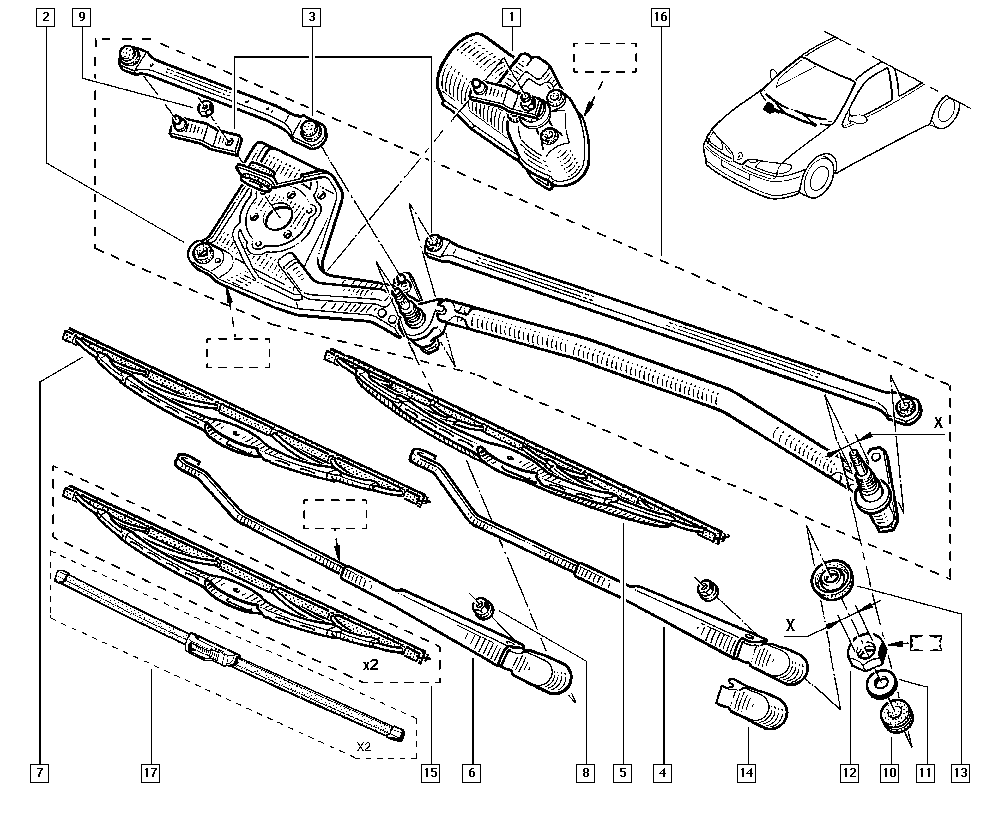 MAZDA 7711172853 - Pyyhkijänsulka inparts.fi