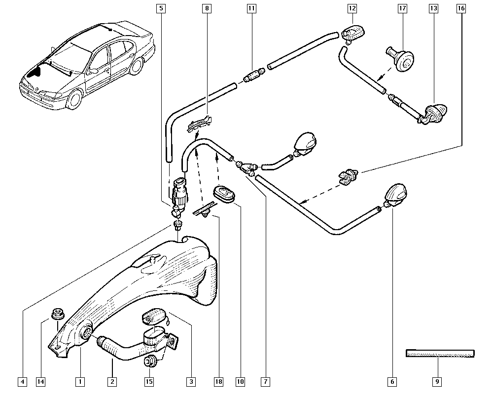 RENAULT 77 00 431 079 - Pesunestepumppu, lasinpesu inparts.fi