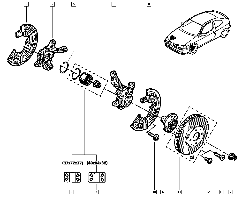 RENAULT 77 01 205 779 - Pyöränlaakerisarja inparts.fi