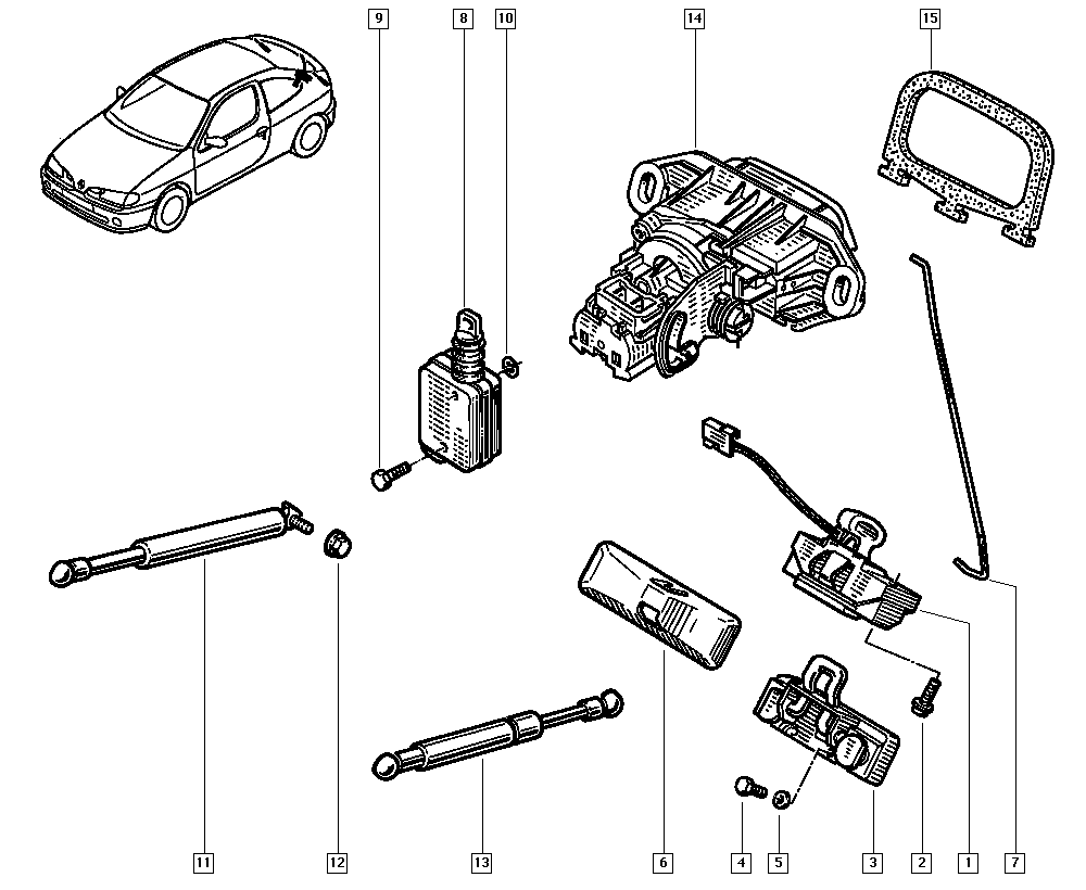 RENAULT 7700838487 - Kaasujousi, tavaratila inparts.fi